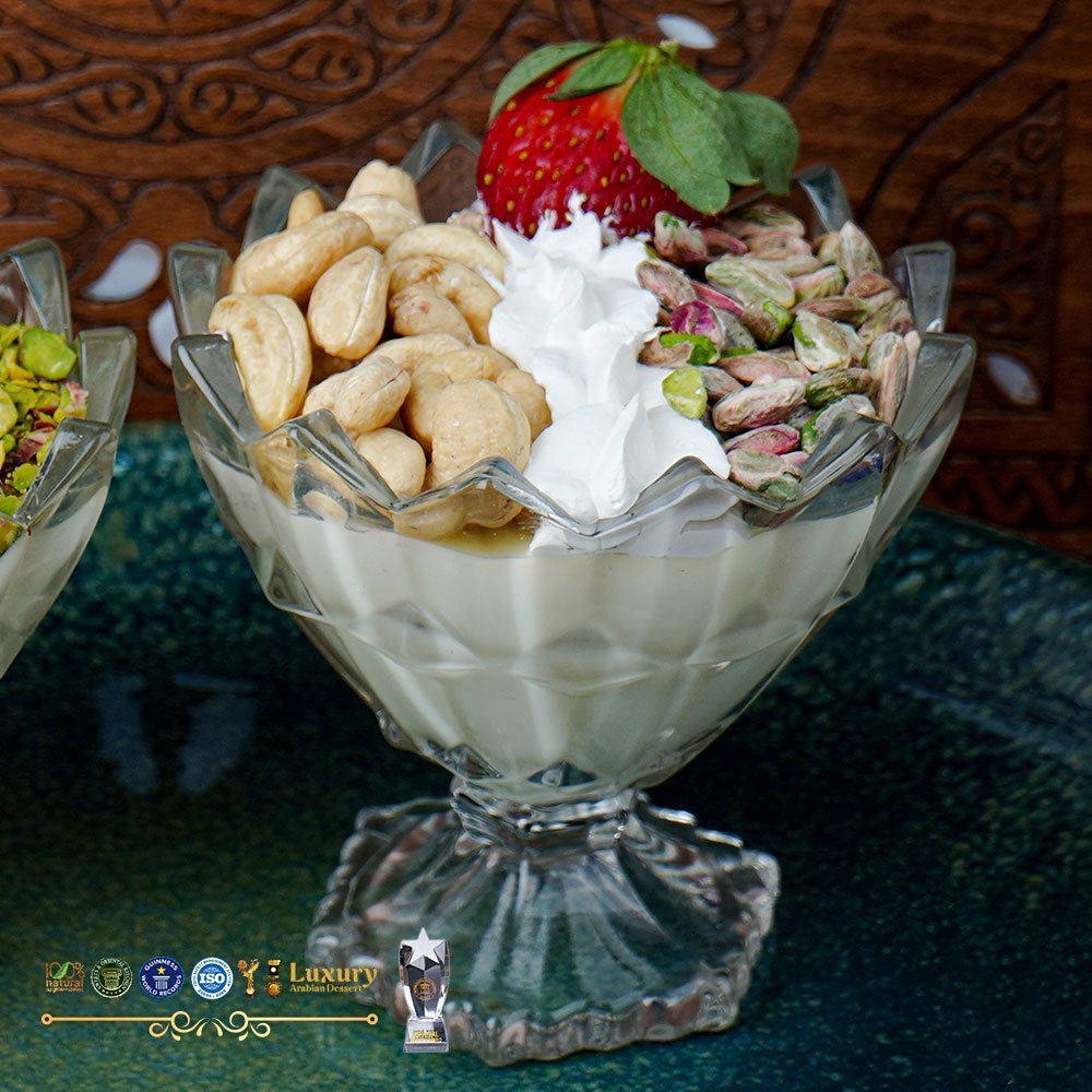 1 Adet vip cam Dekoratif Süt Tatlısı Muhallebi