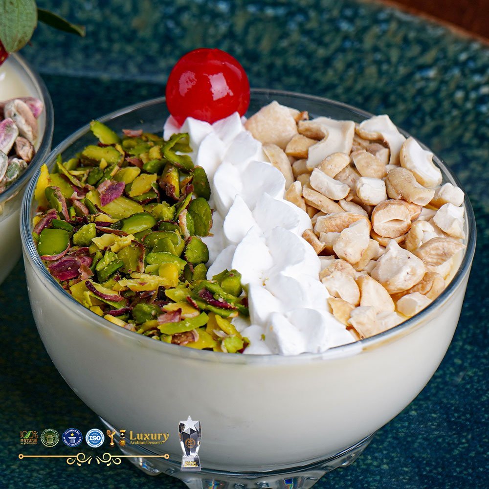 1 Adet cam Dekoratif Süt Tatlısı Muhallebi