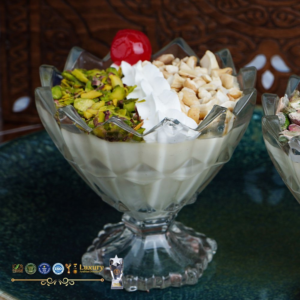 1 Adet vip cam Dekoratif Süt Tatlısı Muhallebi